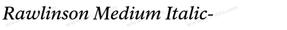 Rawlinson Medium Italic字体转换